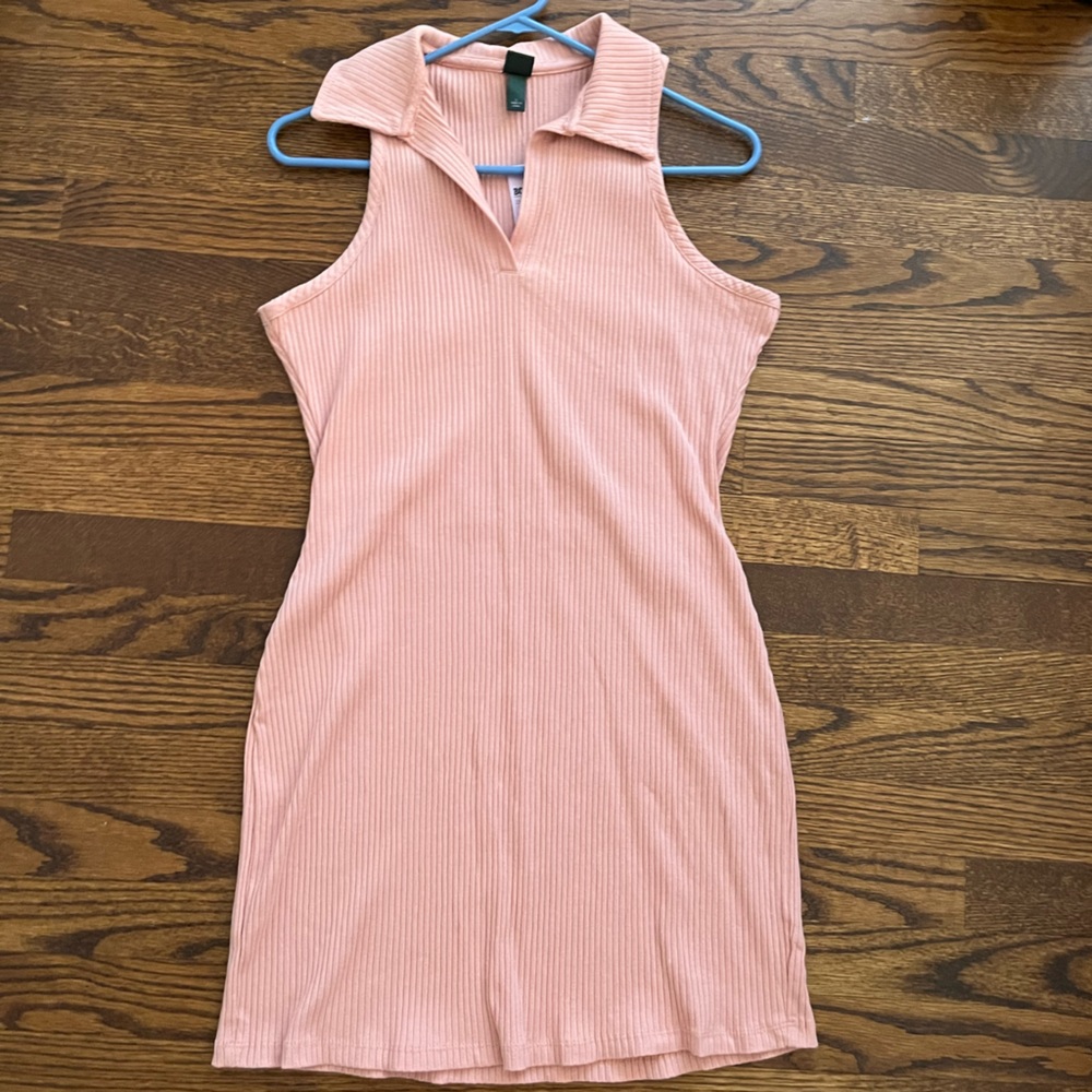 Target Wild Fable Sandy Pink Collared Bodycon Mini Dress